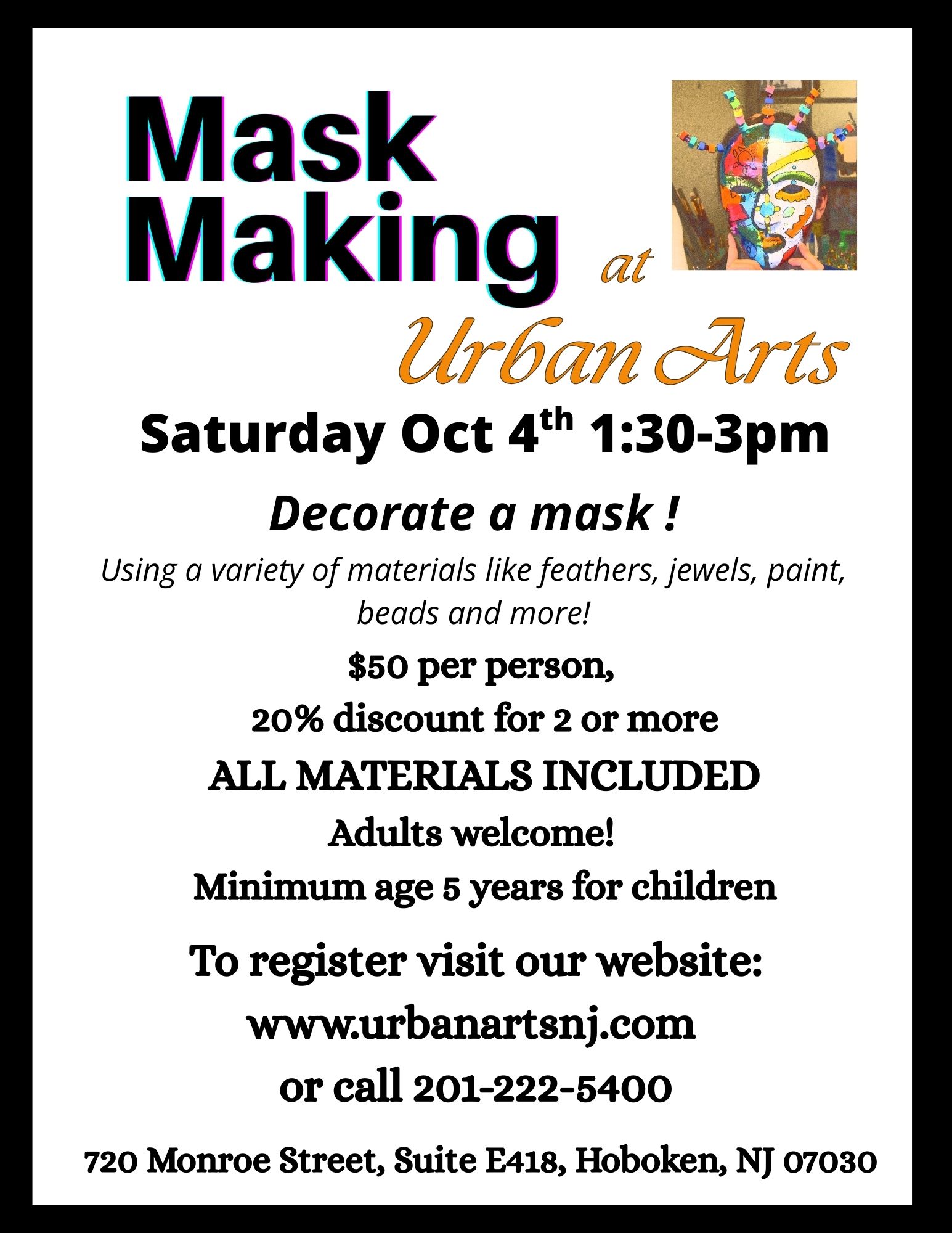 Mask Making at Urban Arts